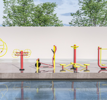 现代健身器材 健身器材组合 健身设施 运动器械 户外健身器材